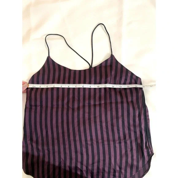 Victoria's Secret Sexy Sleepwear Soft Satin Cami Tank Pajama Top XS- Striped - Picture 5 of 7